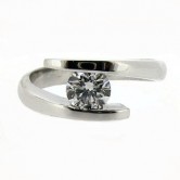 18ct white gold diamond set ring