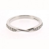 18ct white gold diamond set wedding ring