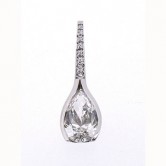 18ct white gold diamond set pendant